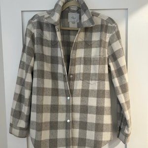 *SOLD* Rails Shirt Jacket Grey/Cream Plaid (worn once!)